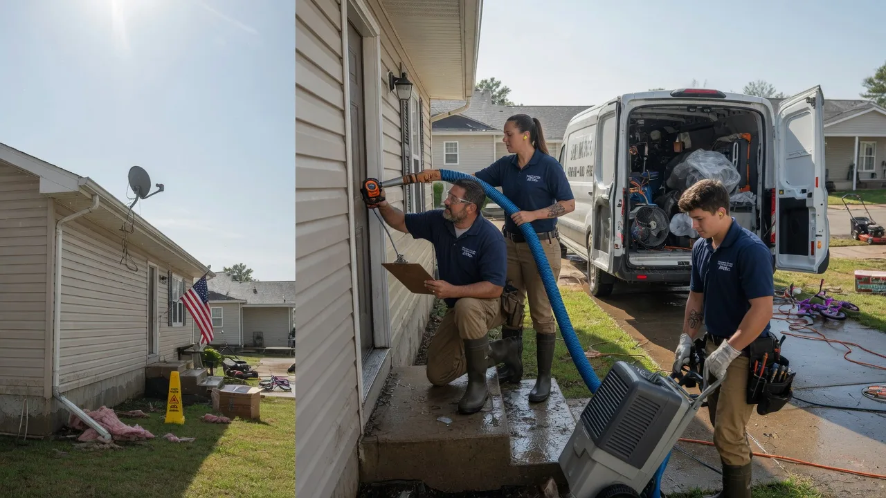 Ceiling Water Damage Restoration in New Franken, WI near me